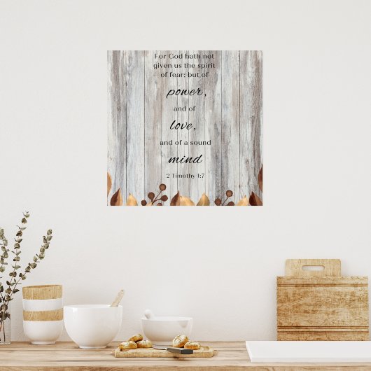 God heeft geen bijbelse Poster Motivatie (Keuken)