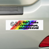 God heeft geen Rainbows Gay gemaakt Bumpersticker (Op auto)