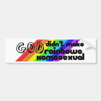 God heeft geen Rainbows Gay gemaakt Bumpersticker