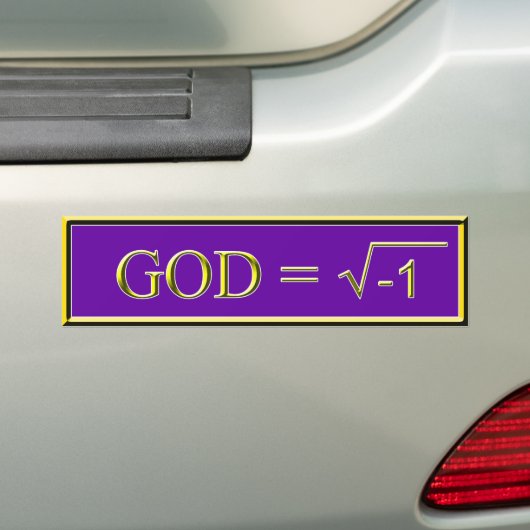 GOD heeft geen Solution Bumpersticker - Paars (Op auto)