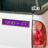 GOD heeft geen Solution Bumpersticker - Paars (Op Truck)