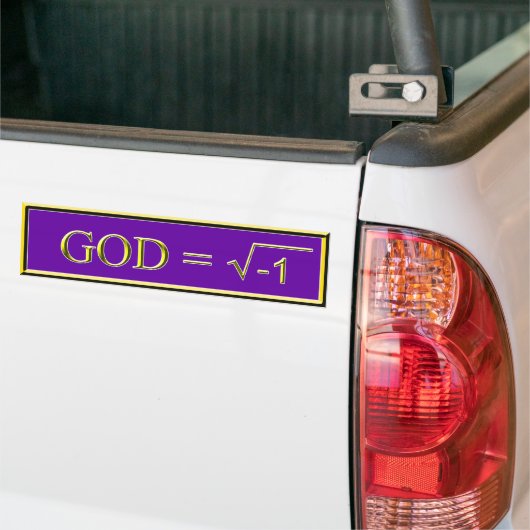 GOD heeft geen Solution Bumpersticker - Paars (Op Truck)
