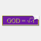 GOD heeft geen Solution Bumpersticker - Paars (Voorkant)