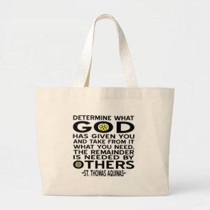 God heeft gegeven grote tote bag
