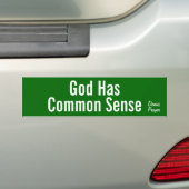God Heeft Gezond Verstand Bumpersticker (Op auto)