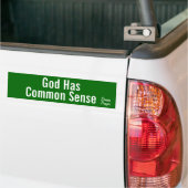 God Heeft Gezond Verstand Bumpersticker (Op Truck)