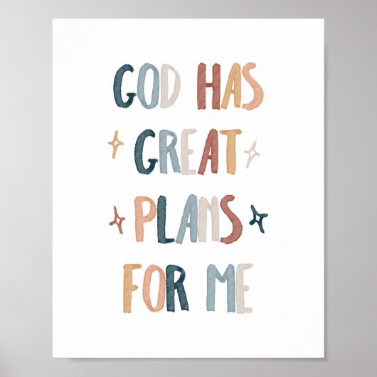 God heeft grote plannen voor mij poster (Voorkant)