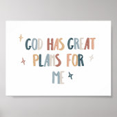 God heeft grote plannen voor mij print (Voorkant)