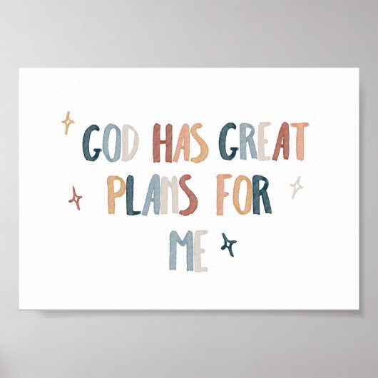 God heeft grote plannen voor mij print (Voorkant)