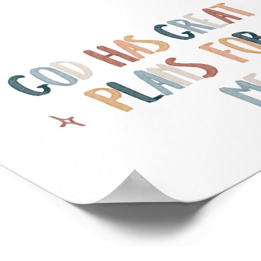 God heeft grote plannen voor mij print (Hoek)