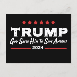 God Heeft Hem Gered Om Amerika Trump 47 Te Redden Uitnodiging Briefkaart