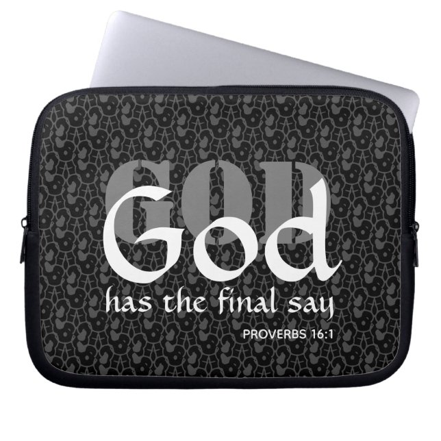 GOD HEEFT HET EINDE ZEGGEN LAPTOP SLEEVE (Voorkant)