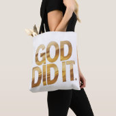 God Heeft Het Gedaan – Tote Bag met Christelijk On (Dichtbij)