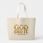 GOD HEEFT HET GEDAN  GROTE TOTE BAG (Achterkant)