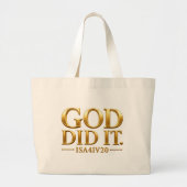 GOD HEEFT HET GEDAN  GROTE TOTE BAG (Voorkant)