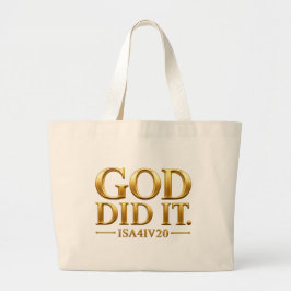 GOD HEEFT HET GEDAN GROTE TOTE BAG