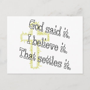 God Heeft Het Gezegd Gouden Kruis Briefkaart