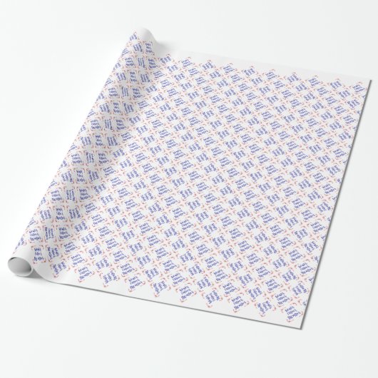 God Heeft Het Gezegd! Vier Rode Bloemen Cadeaupapier (Uitgerold)