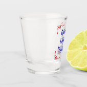 God Heeft Het Gezegd! Vier Rode Bloemen Shot Glas (Links)