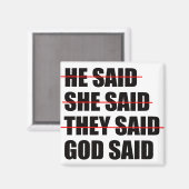 God heeft het laatste woord magneet (Voorkant / Achterkant)