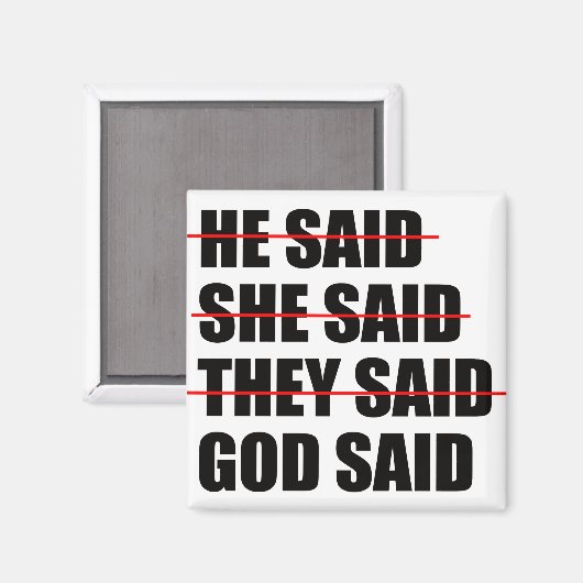 God heeft het laatste woord magneet (Voorkant / Achterkant)