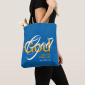 GOD HEEFT HET LAATSTE WOORD Monogram Christelijke Tote Bag (Dichtbij)
