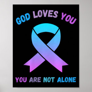 God Heeft Je Lief Je Bent Niet Alleen Jezus Overle Poster