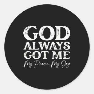 God Heeft Me Altijd Christelijk Geloof Inspirerend Ronde Sticker