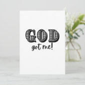 God heeft me gered bedankkaart (Staand voorkant)