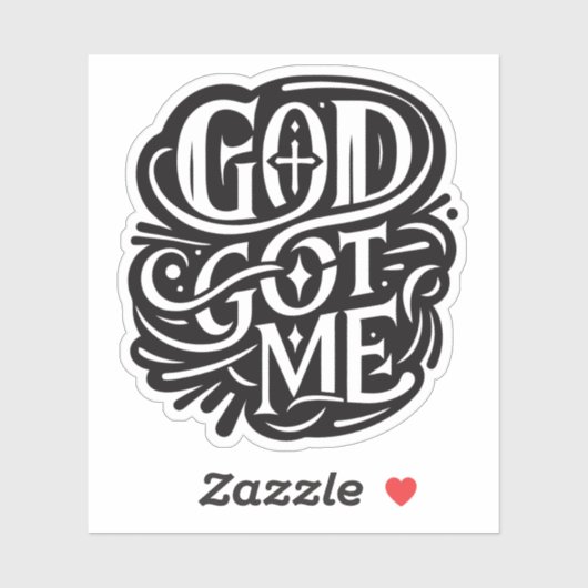 God heeft me gered sticker (Vel)