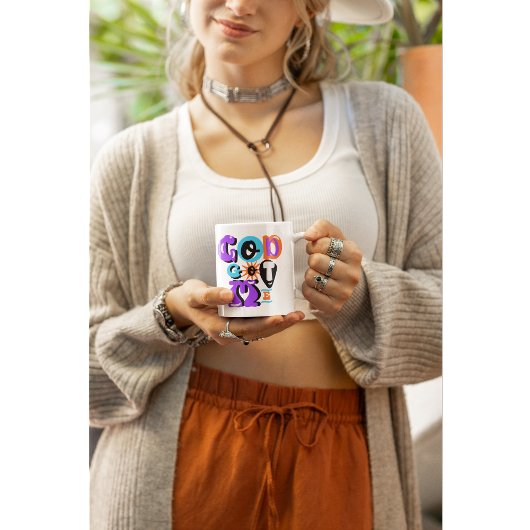 God heeft me retro Christelijk geloof gegeven Koffiemok