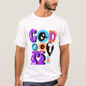 God heeft me retro Christelijk geloof gegeven T-shirt (Voorkant)