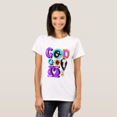 God heeft me retro Christelijk geloof gegeven T-shirt (Voorkant volledig)