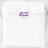 God heeft me speciaal gemaakt ronde sticker (Tas)