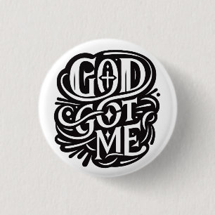 God heeft me te pakken ronde button 3,2 cm