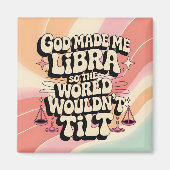 God heeft me Weegschaal magneet gemaakt (Voorkant)