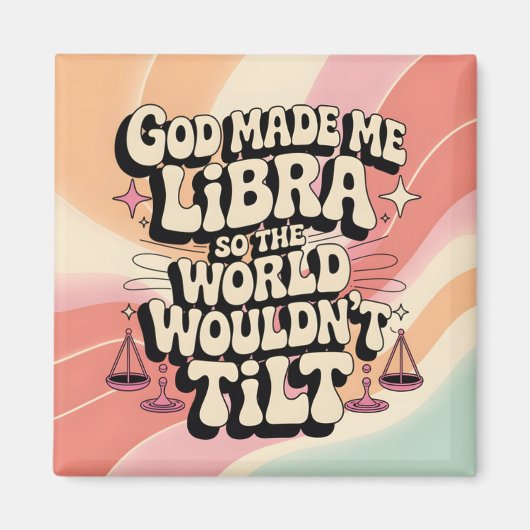 God heeft me Weegschaal magneet gemaakt (Voorkant)