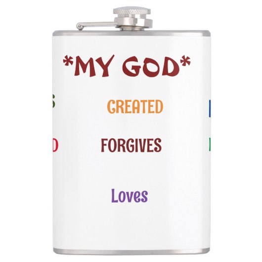 God heeft mij het Collectie gegeven Heupfles (Voorkant)