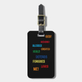 *GOD HEEFT MIJ ONTWORPEN* BAGAGELABEL (Voorkant verticaal)