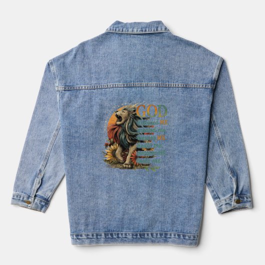 God heeft mij ontworpen... denim jacket (Achterkant)