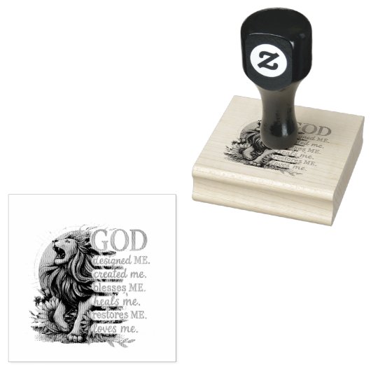 God heeft mij ontworpen... rubberstempel (Gestempeld)