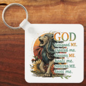 God heeft mij ontworpen... sleutelhanger (Voorkant)