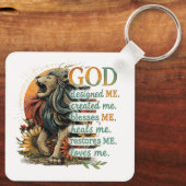 God heeft mij ontworpen... sleutelhanger (Achterkant)