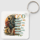 God heeft mij ontworpen... sleutelhanger (Achterkant)