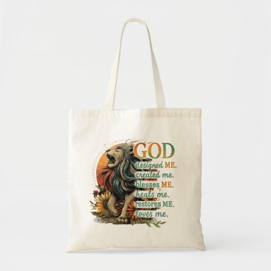 God heeft mij ontworpen... tote bag (Voorkant)