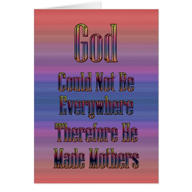 God heeft Moeders kaart gemaakt (Voorkant)