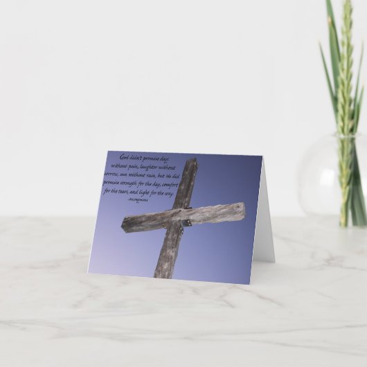God heeft niet beloofd... kaart (Voorkant)