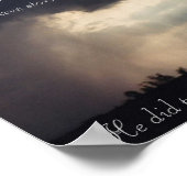 God heeft nooit beloofd dat we geen stormen zouden poster (Hoek)