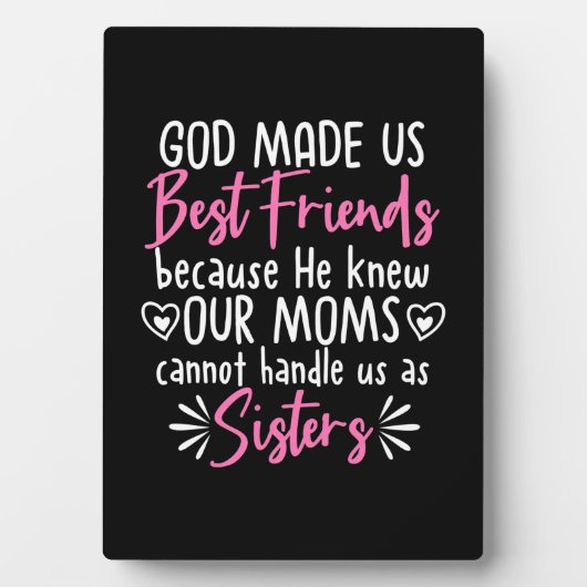 God heeft ons beste vrienden gemaakt fotoplaat (voorkant)