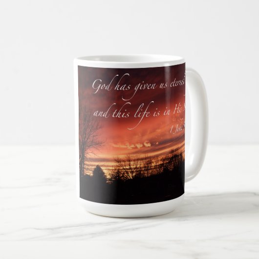 God heeft ons eeuwig leven gegeven - mok (Voorkant rechts)